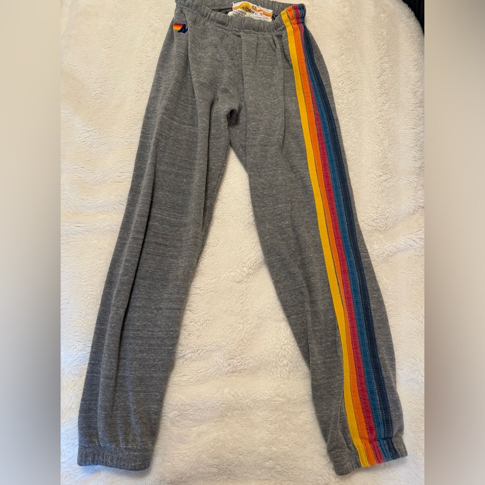woman’s grey aviator nation sweatpants size xs